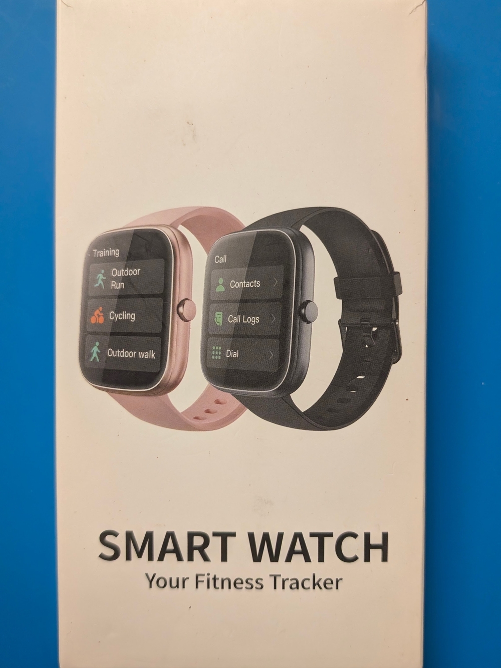 New Sleek Square Smartwatch Purple Silicone Band Fitness Tracker w/ Charger NIB